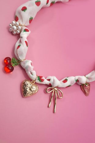 Strawberry Fields Scarf Necklace