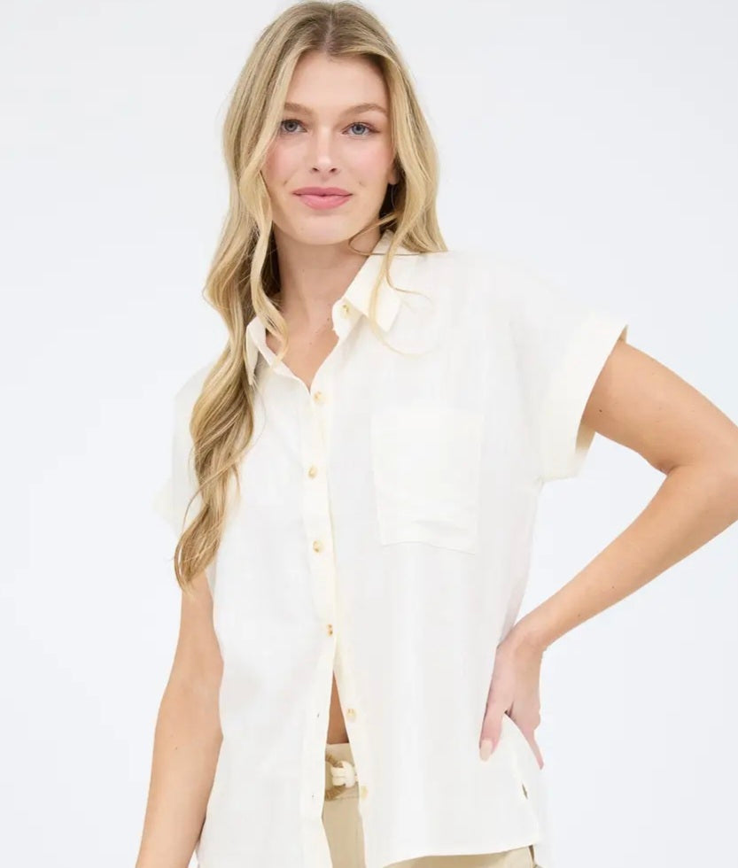 WC White Collared Button Up