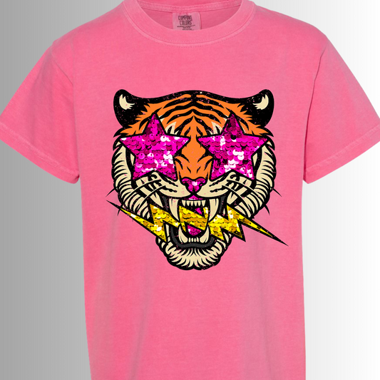pink star tiger eyes