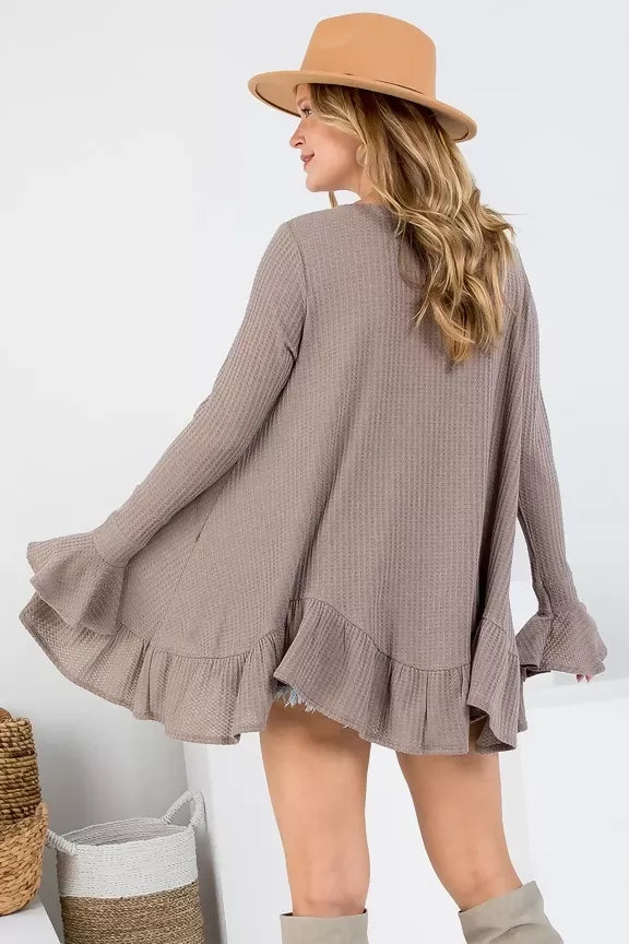 SW275 - Waffle Knit Flare Top