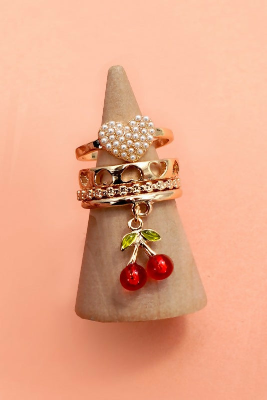Cherry Ring Set