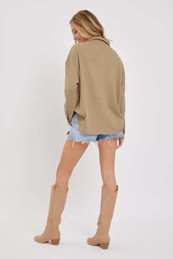 SW1543 Button Down Oversized Shirts