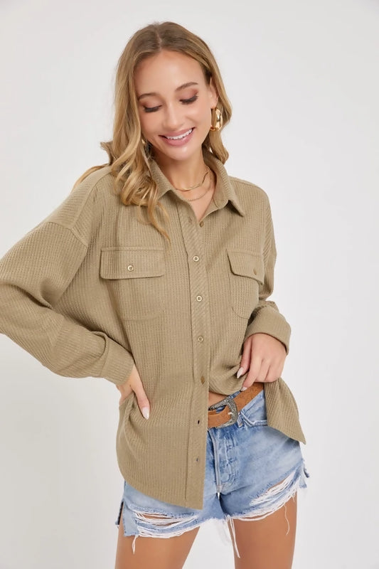 SW1543 Button Down Oversized Shirts