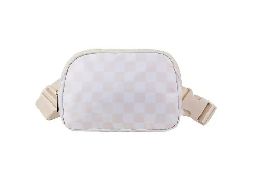 Tan Checkered Bag