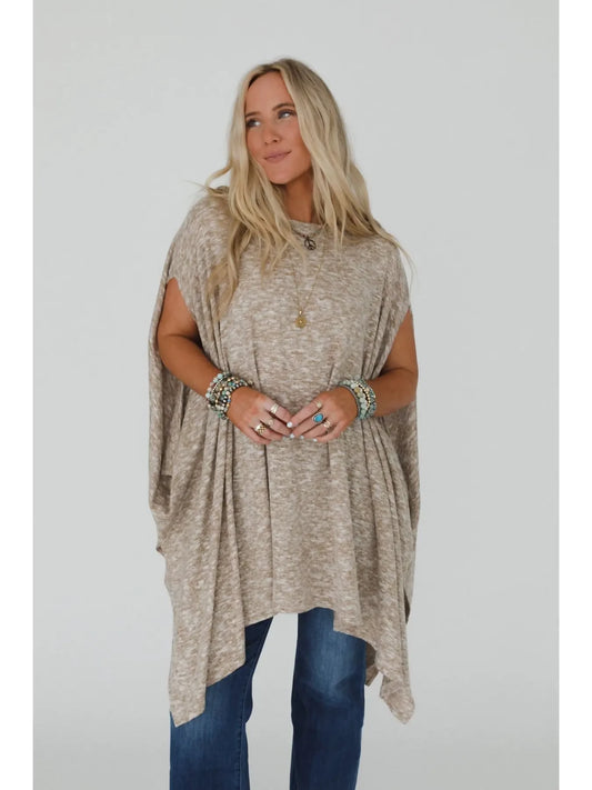The Wren Two Tone Tunic - Taupe