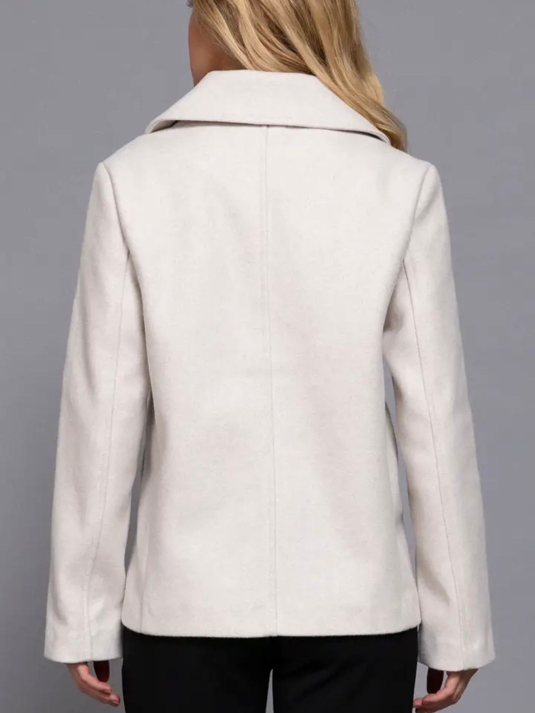 Soft Felt Short Peacoat