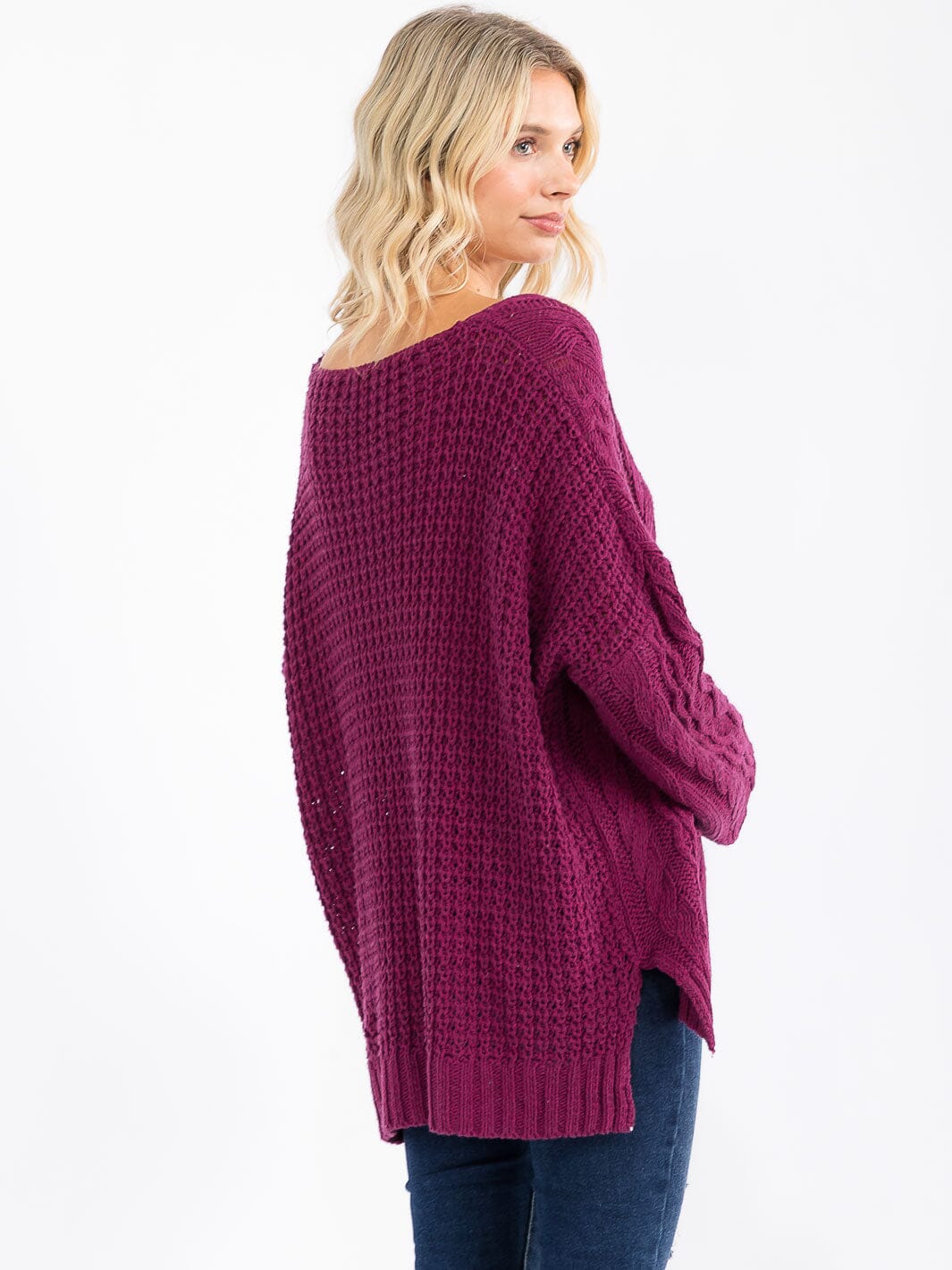 Knitted Plum Long Sleeve