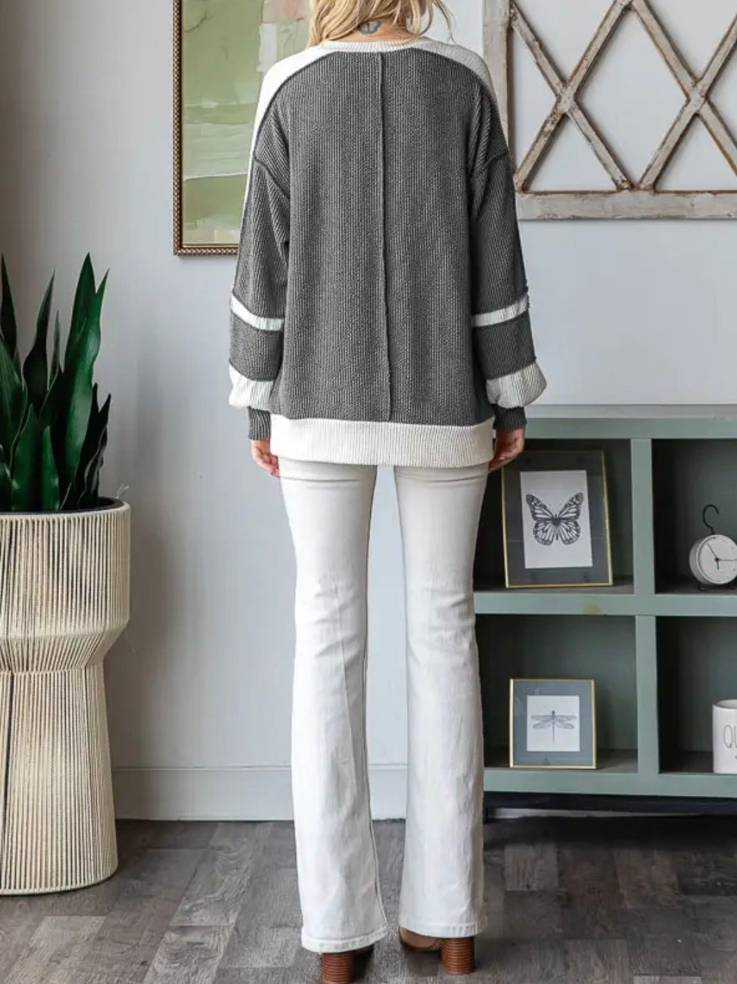 WC Ribbed Gray L.Sleeve