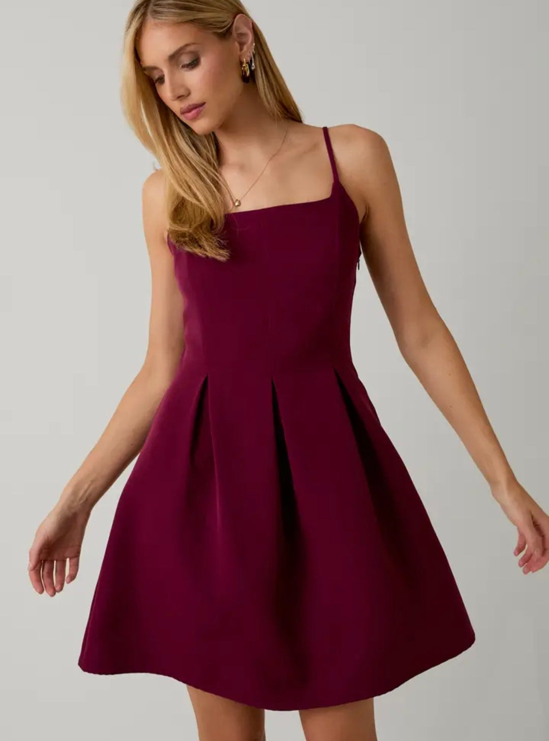 WC Berry Fit & Flare Midi Dress