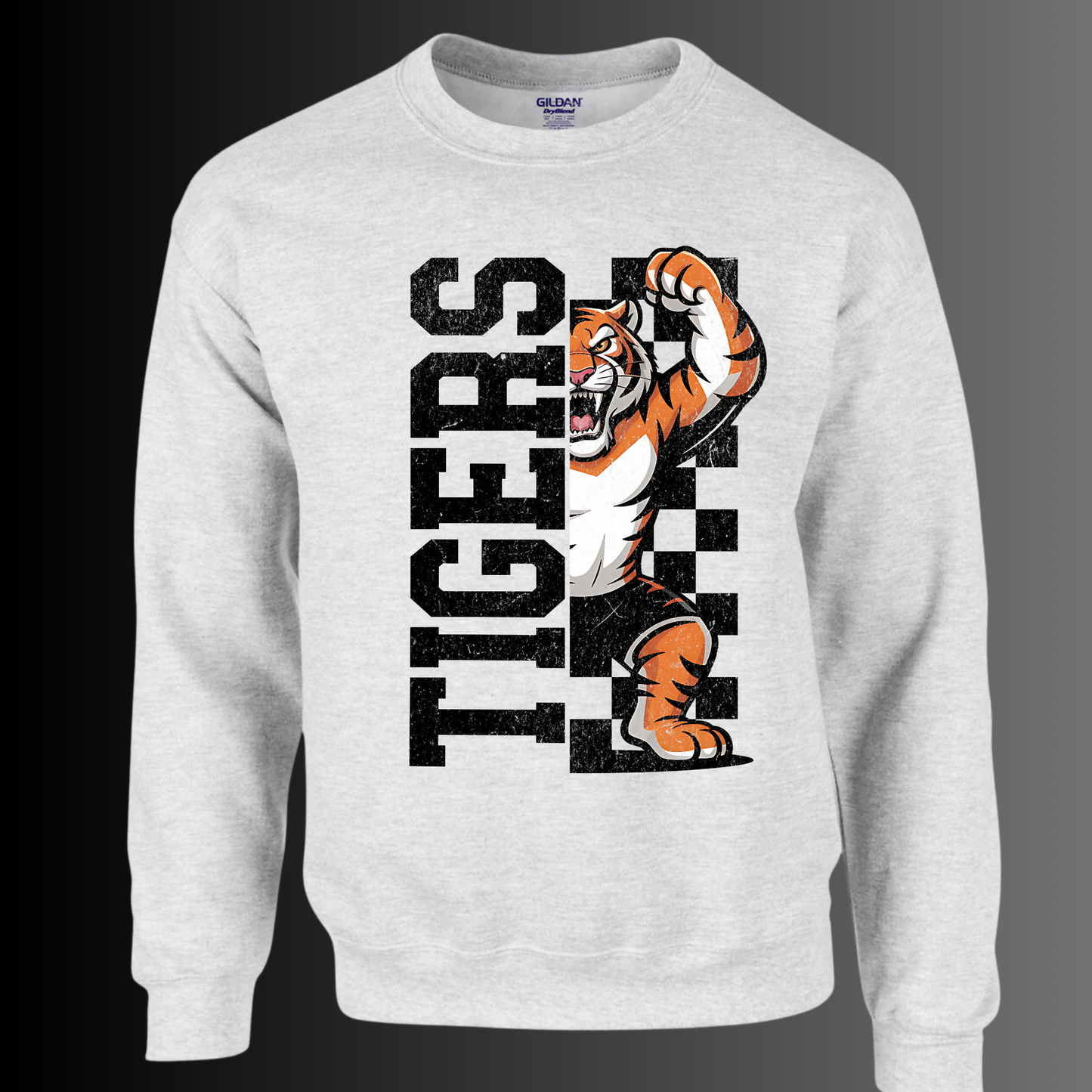 half tiger checkered vertical