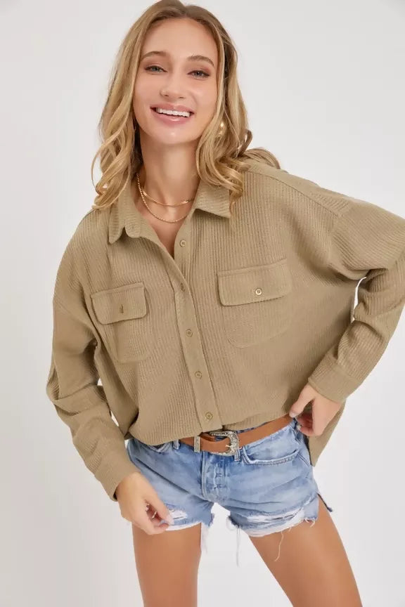 SW1543 Button Down Oversized Shirts