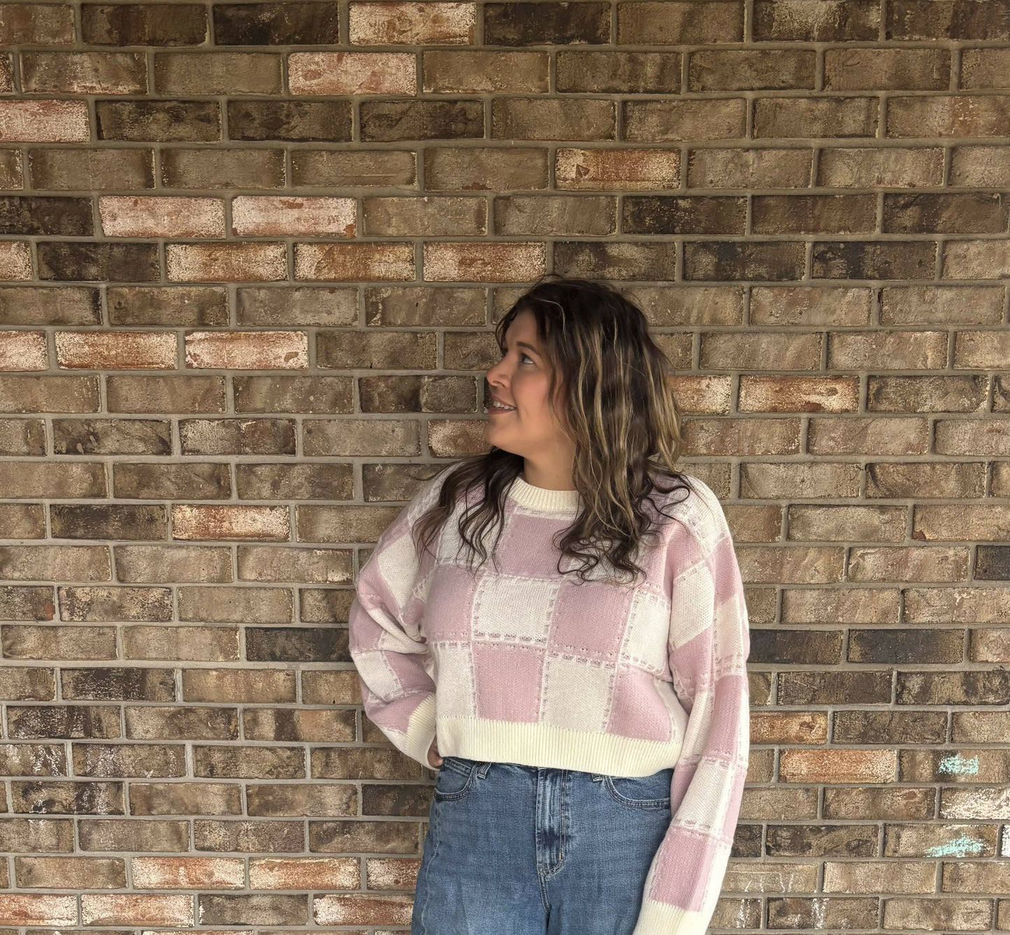 Cottage Check Sweater